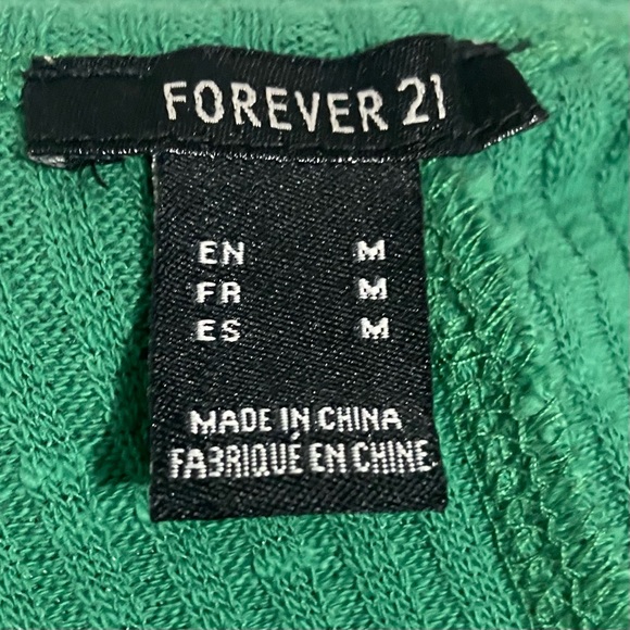 Forever 21 women green sleeveless stretch knit pullover dress. Size M. Used. - Picture 7 of 9